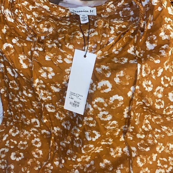 ✨Veronica M Floral Ruffle Neckline Tie Blouse✨ - Picture 3 of 5